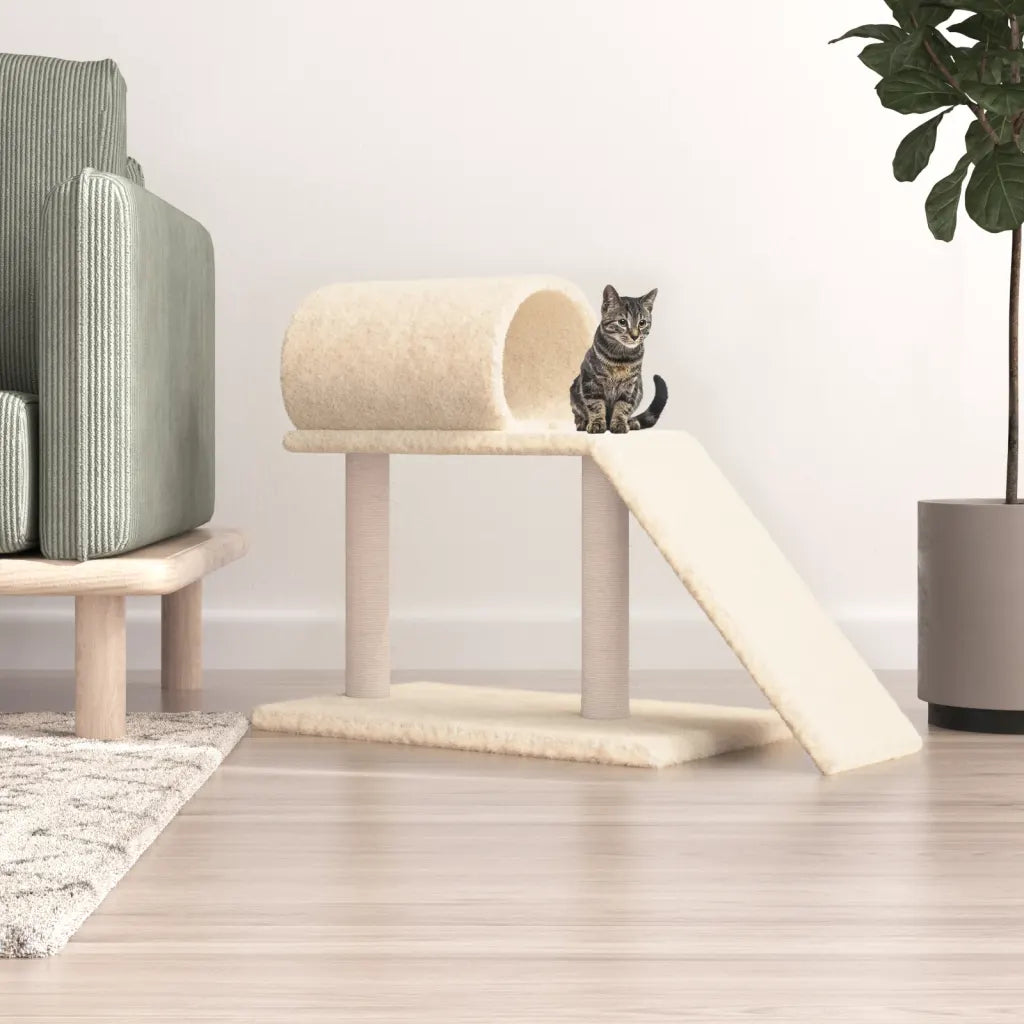Tiragraffi per gatti con tunnel e scaletta 81x35x55,5 cm