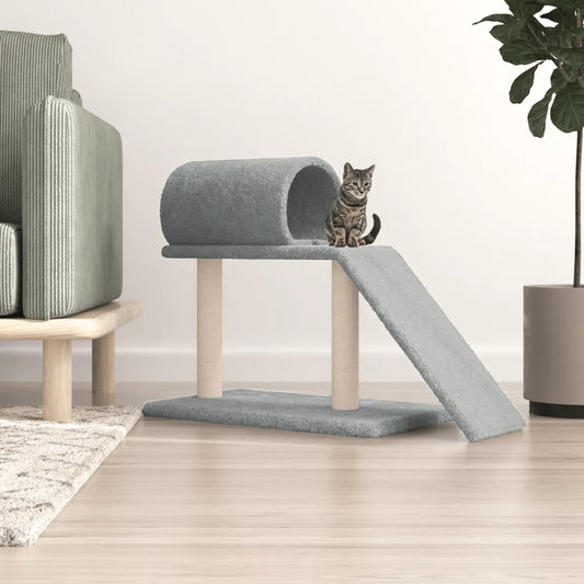 Tiragraffi per gatti con tunnel e scaletta 81x35x55,5 cm