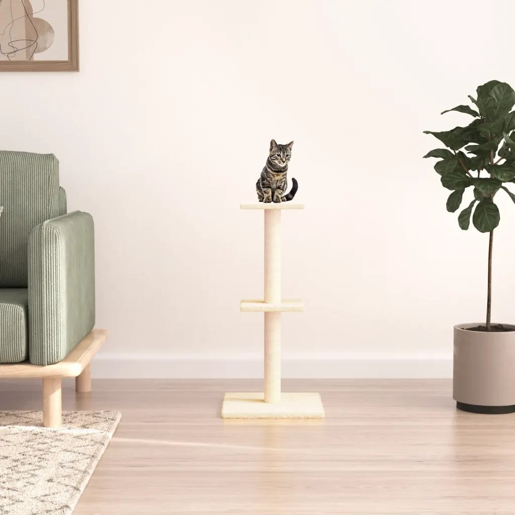 Albero per gatti con tiragraffi in sisal 34,5x34,5x73 cm