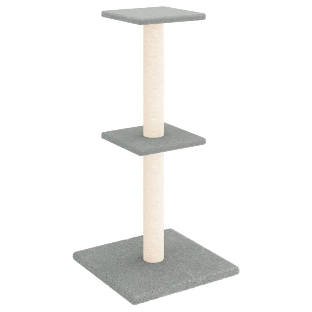 Albero per gatti con tiragraffi in sisal 34,5x34,5x73 cm