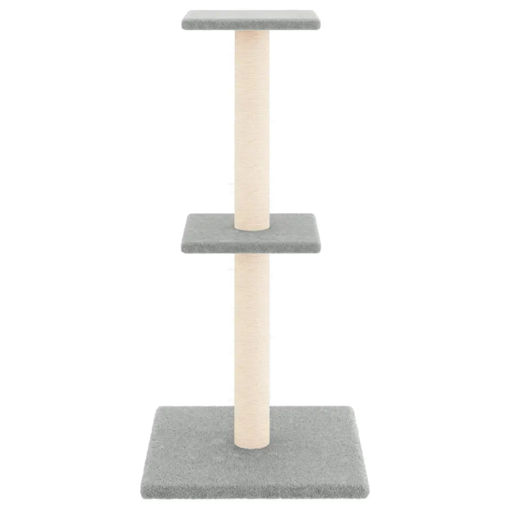 Albero per gatti con tiragraffi in sisal 34,5x34,5x73 cm