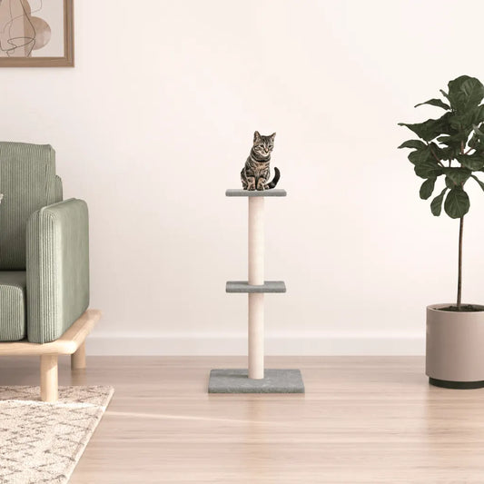 Albero per gatti con tiragraffi in sisal 34,5x34,5x73 cm