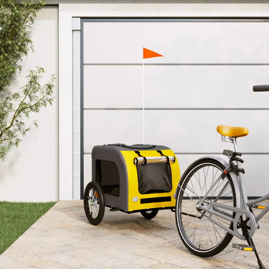 Rimorchio per bici per animali 125x64x66 cm in tessuto Oxford e ferro