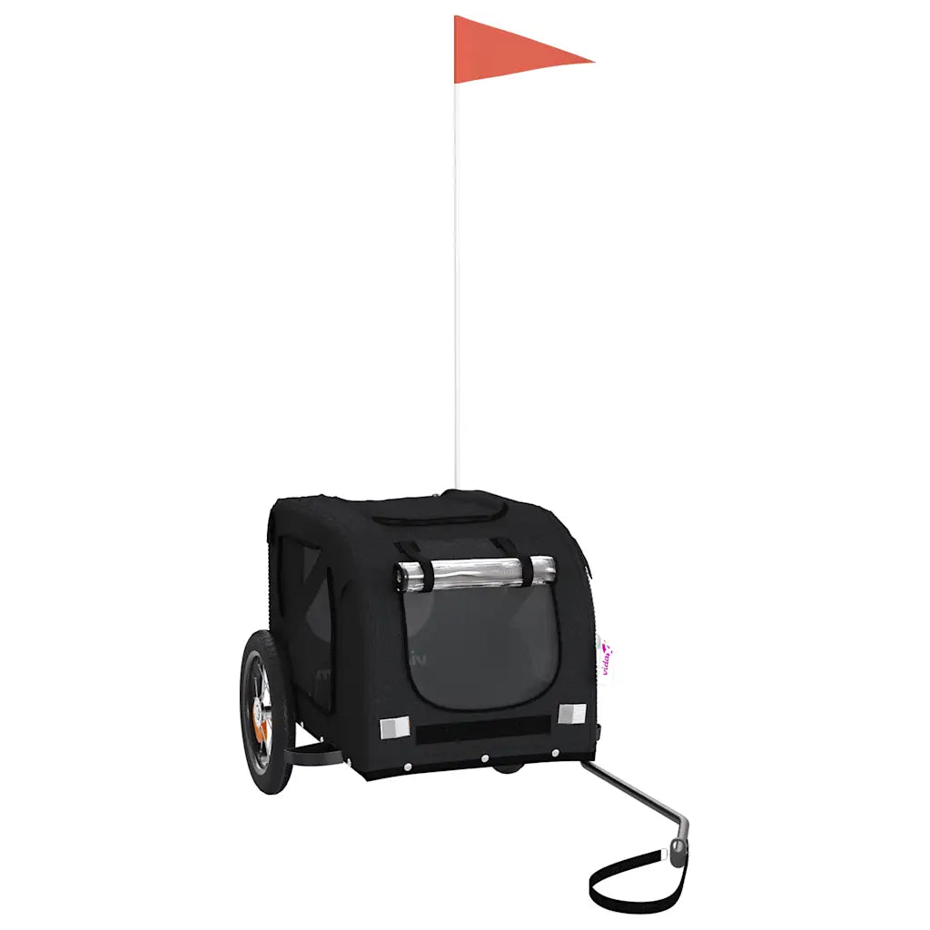 Rimorchio per bici animali 124x53x53 cm Oxford ferro