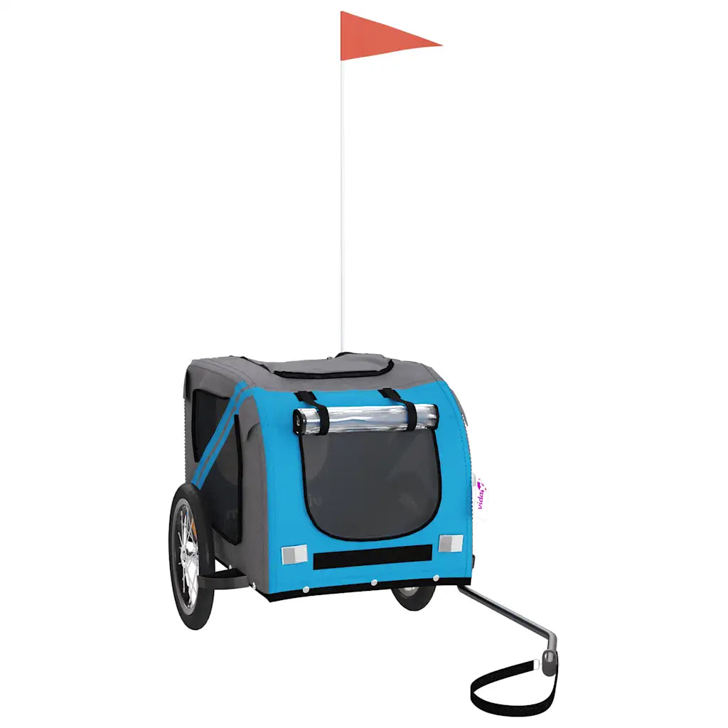 Rimorchio per bici per animali 125x63x66 cm tessuto Oxford e ferro