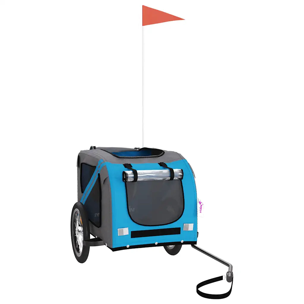 Rimorchio per bici per animali 125x63x66 cm tessuto Oxford e ferro