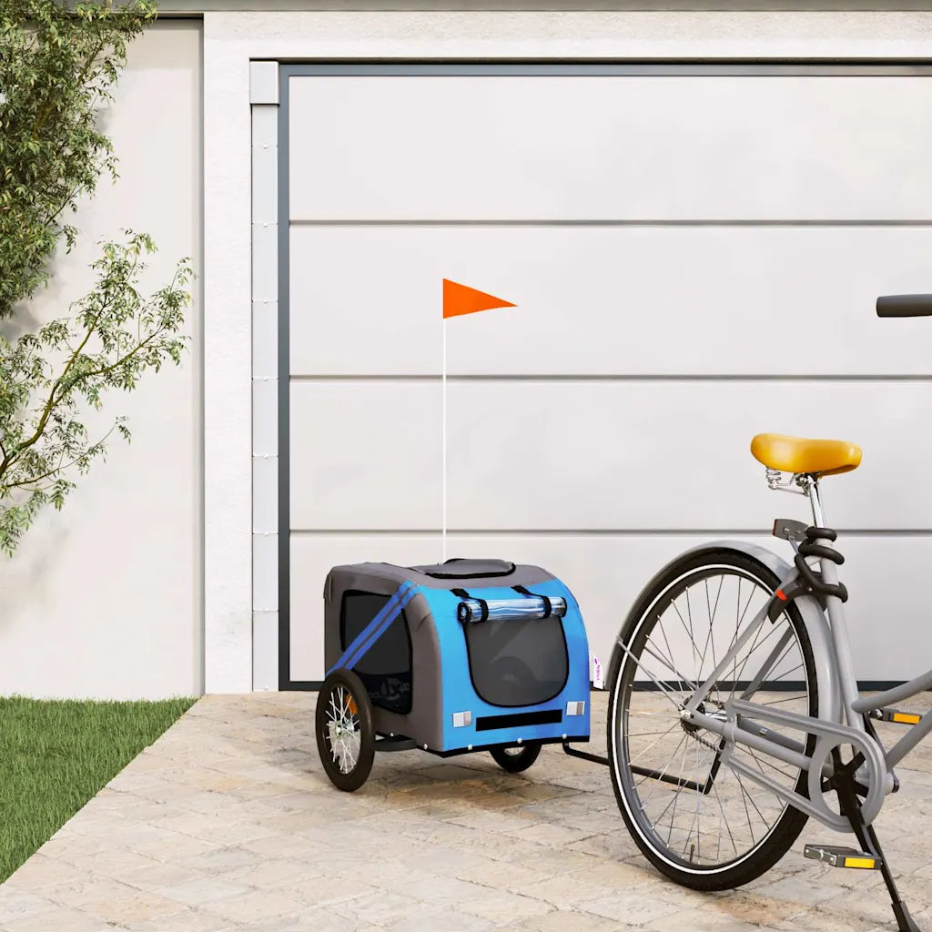 Rimorchio per bici per animali 125x63x66 cm tessuto Oxford e ferro