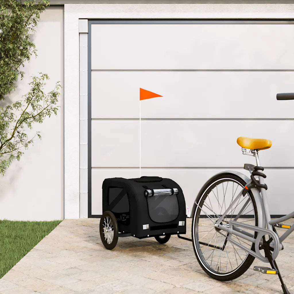 Rimorchio per bici per animali 125x63x66 cm tessuto Oxford e ferro
