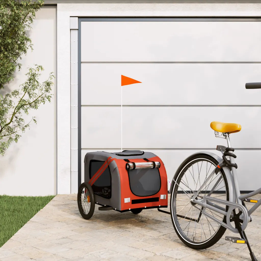Rimorchio per bici per animali domestici 69x133,5x73,5 cm