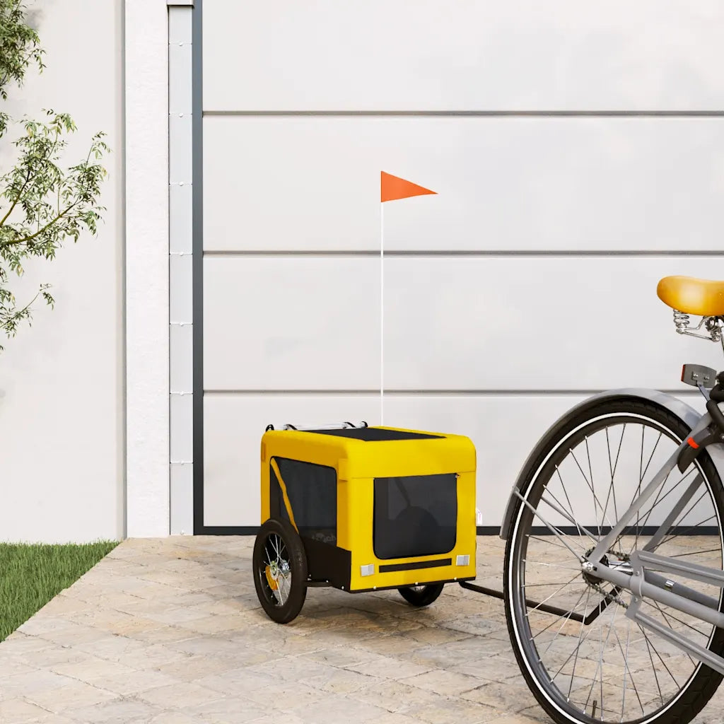 Rimorchio per bici per animali 54,5x120x53 cm con telaio in ferro