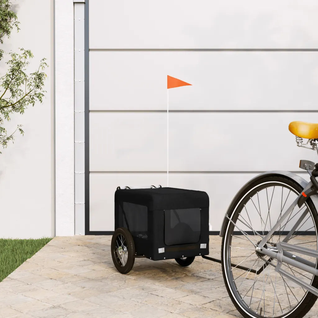 Rimorchio per bici per animali 54,5x120x53 cm con telaio in ferro