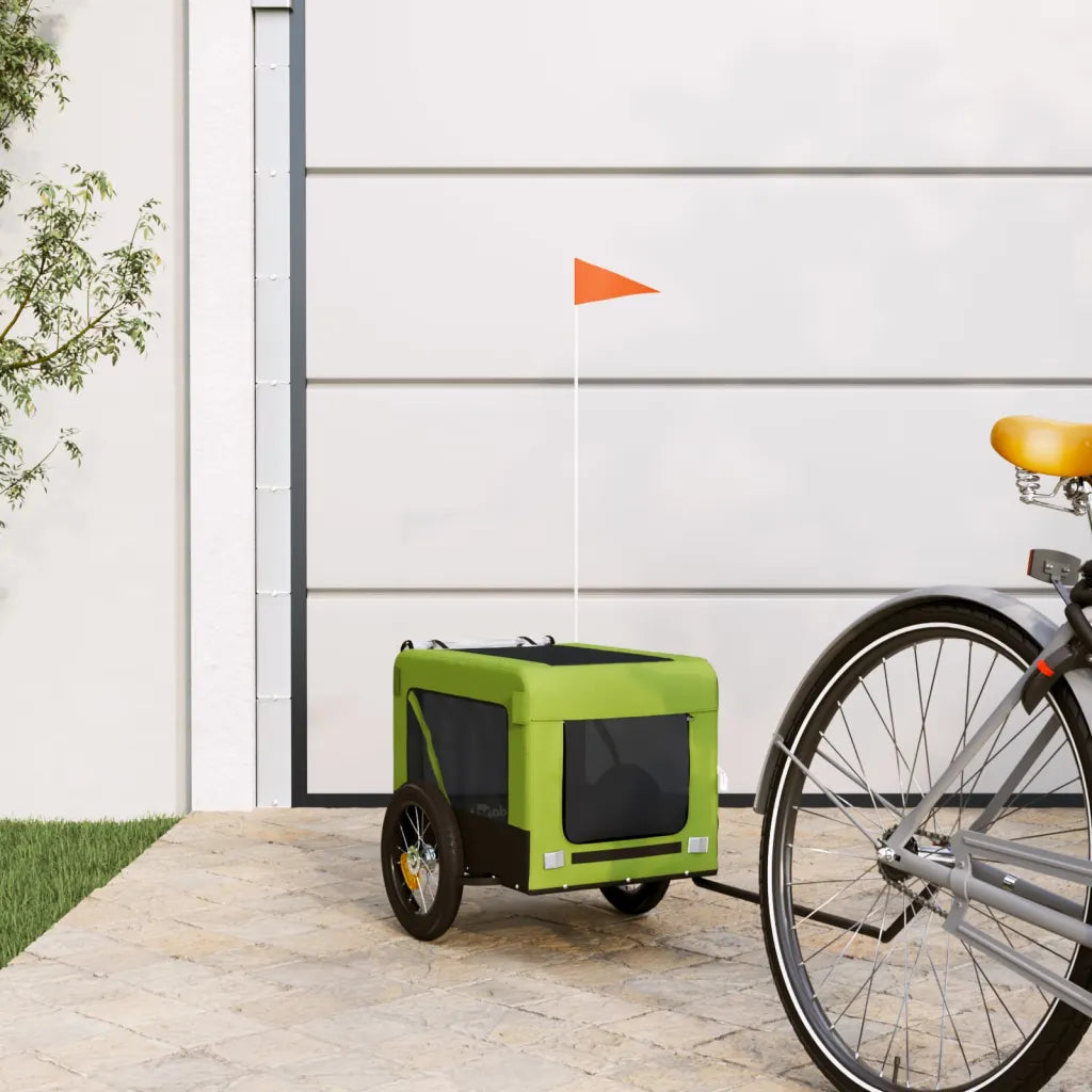 Rimorchio per bici per animali 54,5x120x53 cm con telaio in ferro