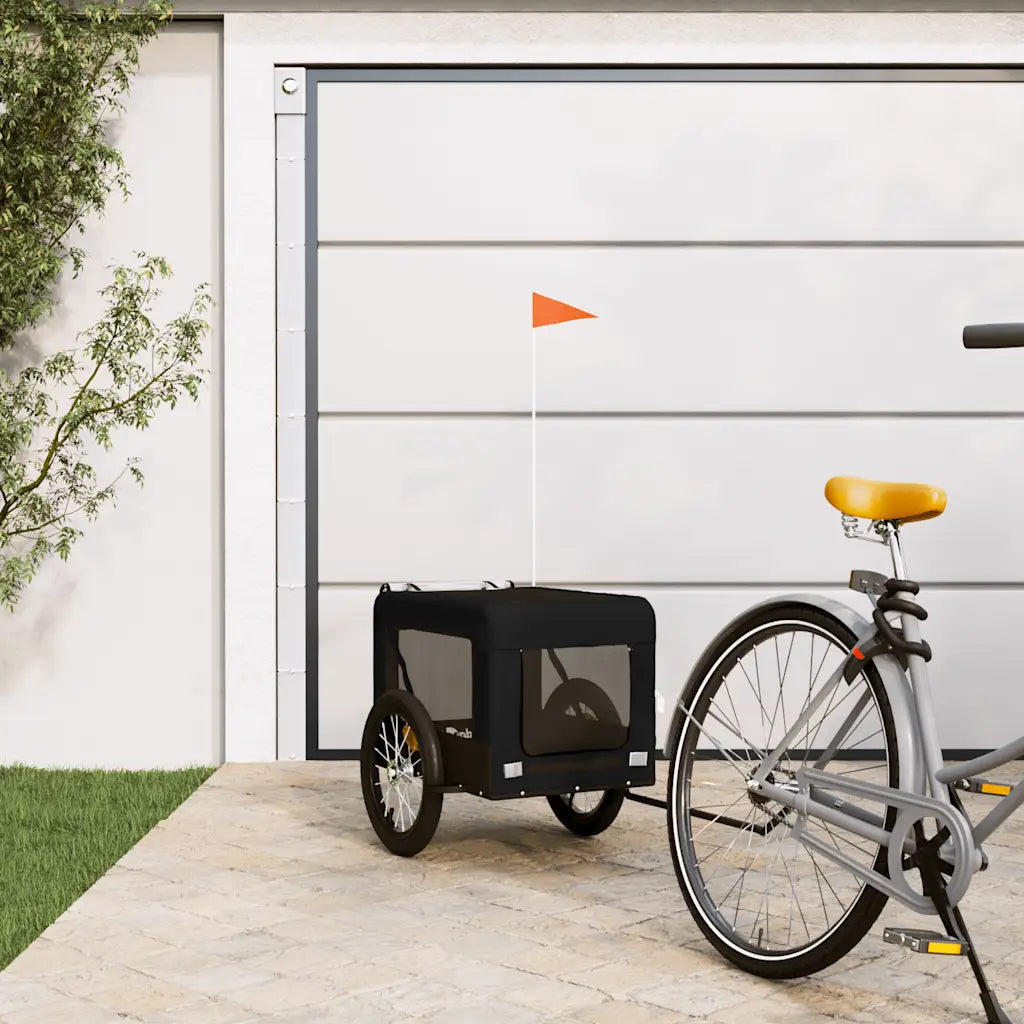 Rimorchio per bici per animali 63x123x66 cm in oxford e ferro