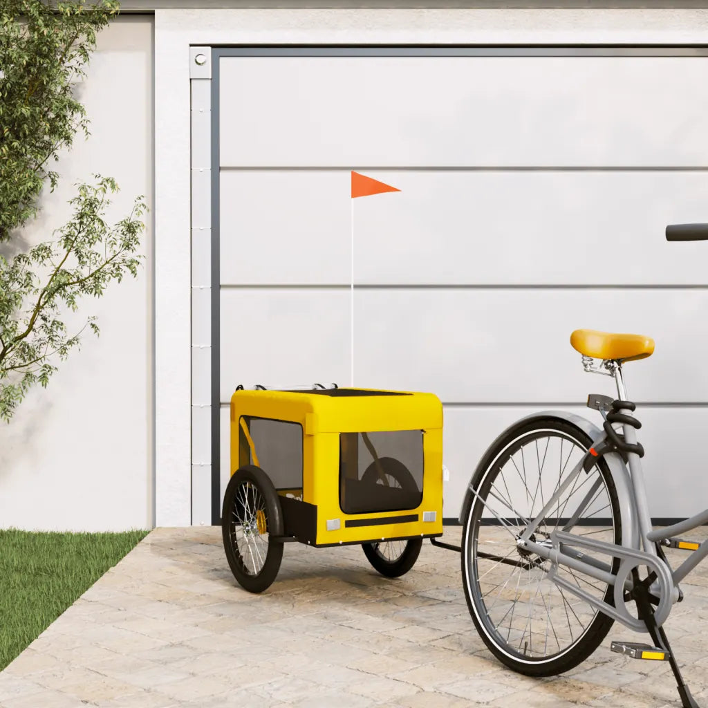 Rimorchio per bici per animali 68,5x135x73,5 cm in Oxford e ferro