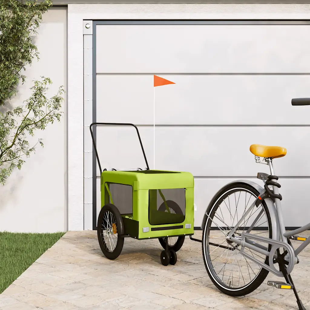 Rimorchio da bici per animali 63x123x66 cm in Oxford e ferro