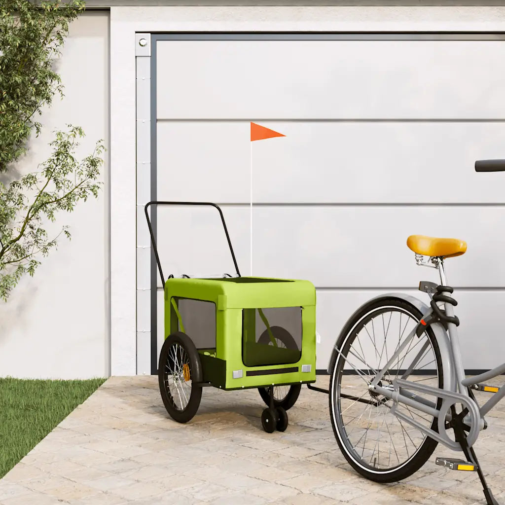 Rimorchio per bici per animali 135x68,5x73,5 cm in oxford e ferro