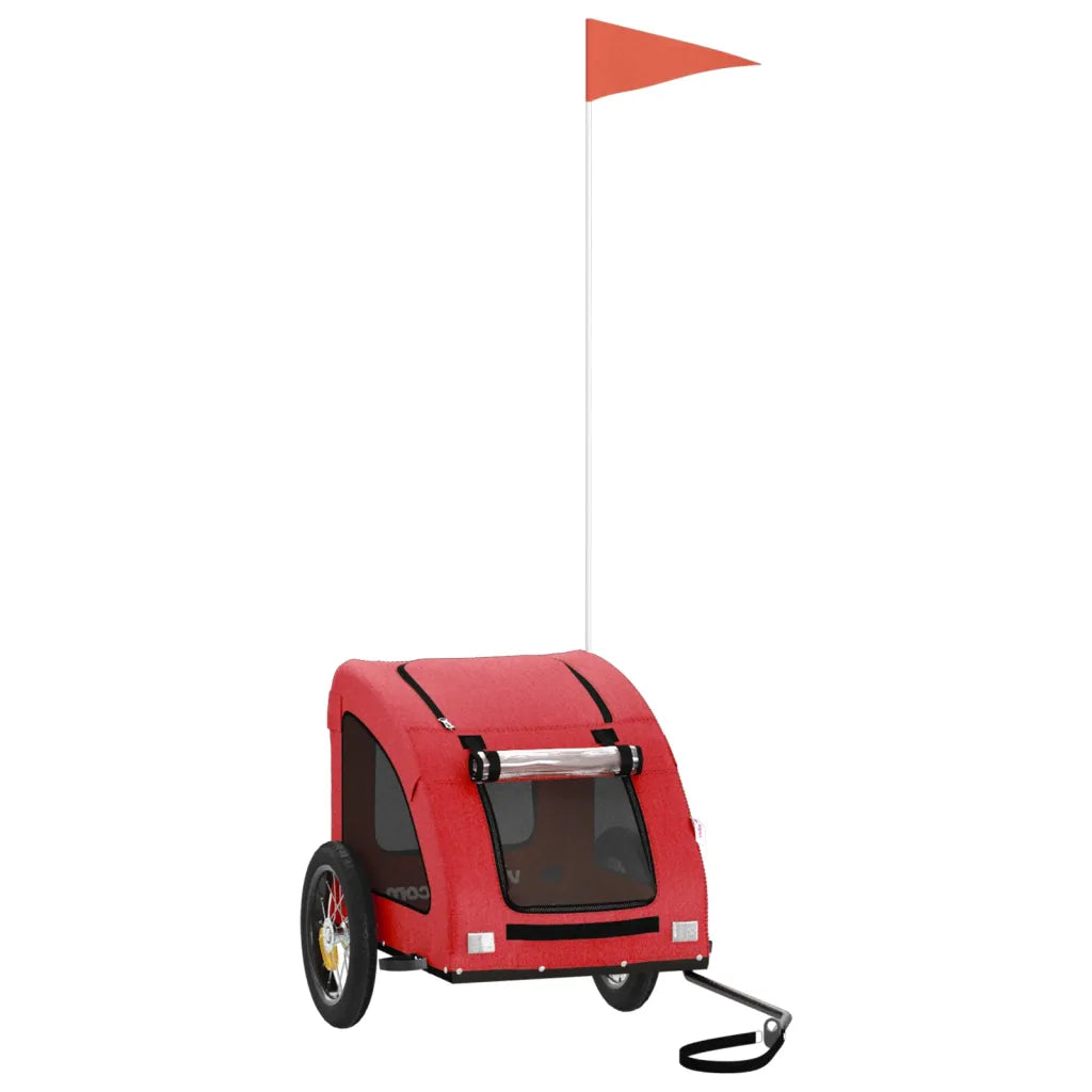 Rimorchio per bici animali 124x53x53 cm Oxford ferro