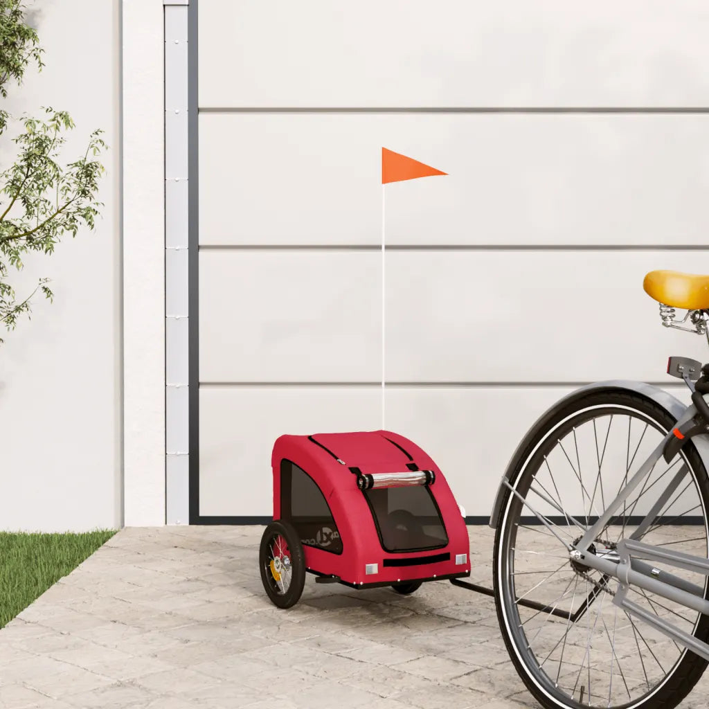 Rimorchio per bici animali 124x53x53 cm Oxford ferro
