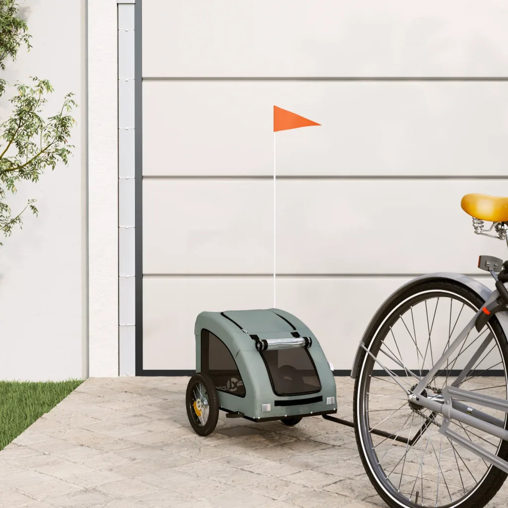 Rimorchio per bici animali 124x53x53 cm Oxford ferro