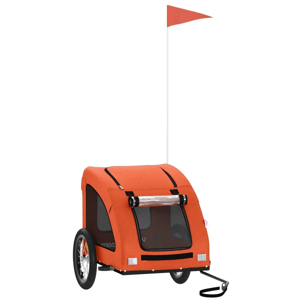 Rimorchio per bici per animali 125x63x66 cm tessuto Oxford e ferro