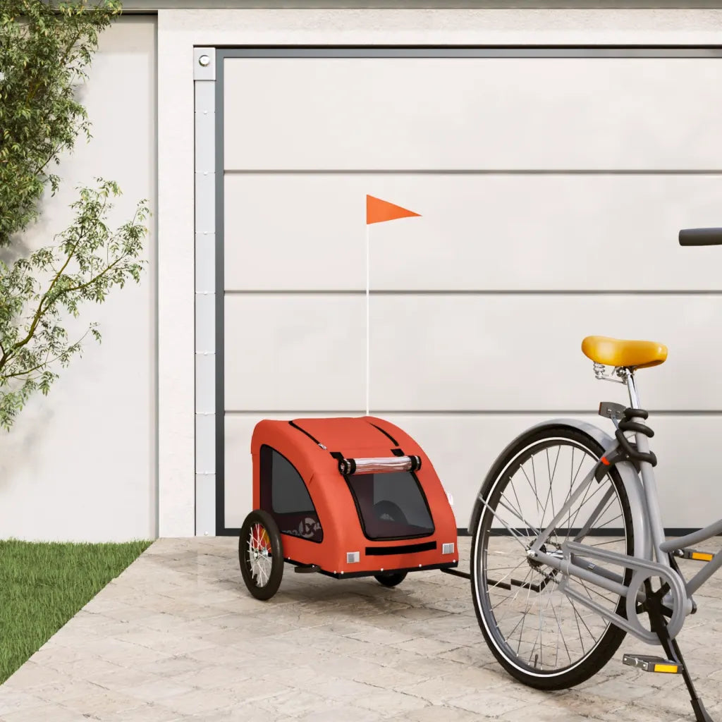 Rimorchio per bici per animali 125x63x66 cm tessuto Oxford e ferro