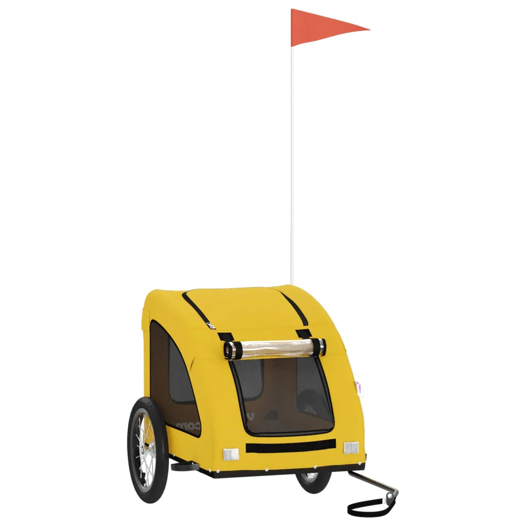 Rimorchio per bici per animali 125x63x66 cm tessuto Oxford e ferro