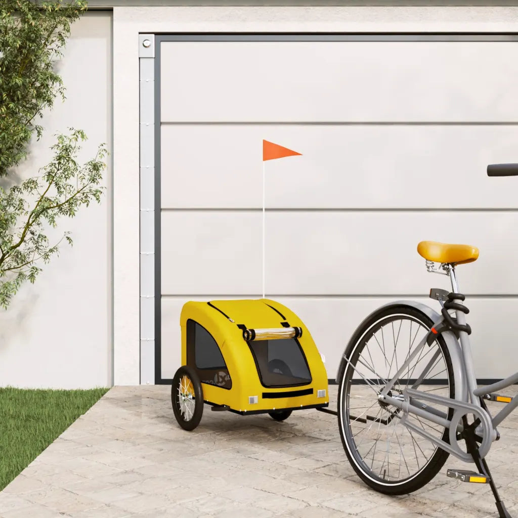 Rimorchio per bici per animali 125x63x66 cm tessuto Oxford e ferro