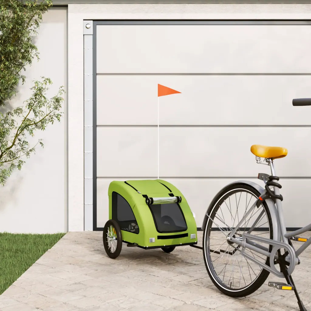 Rimorchio per bici per animali 125x63x66 cm tessuto Oxford e ferro