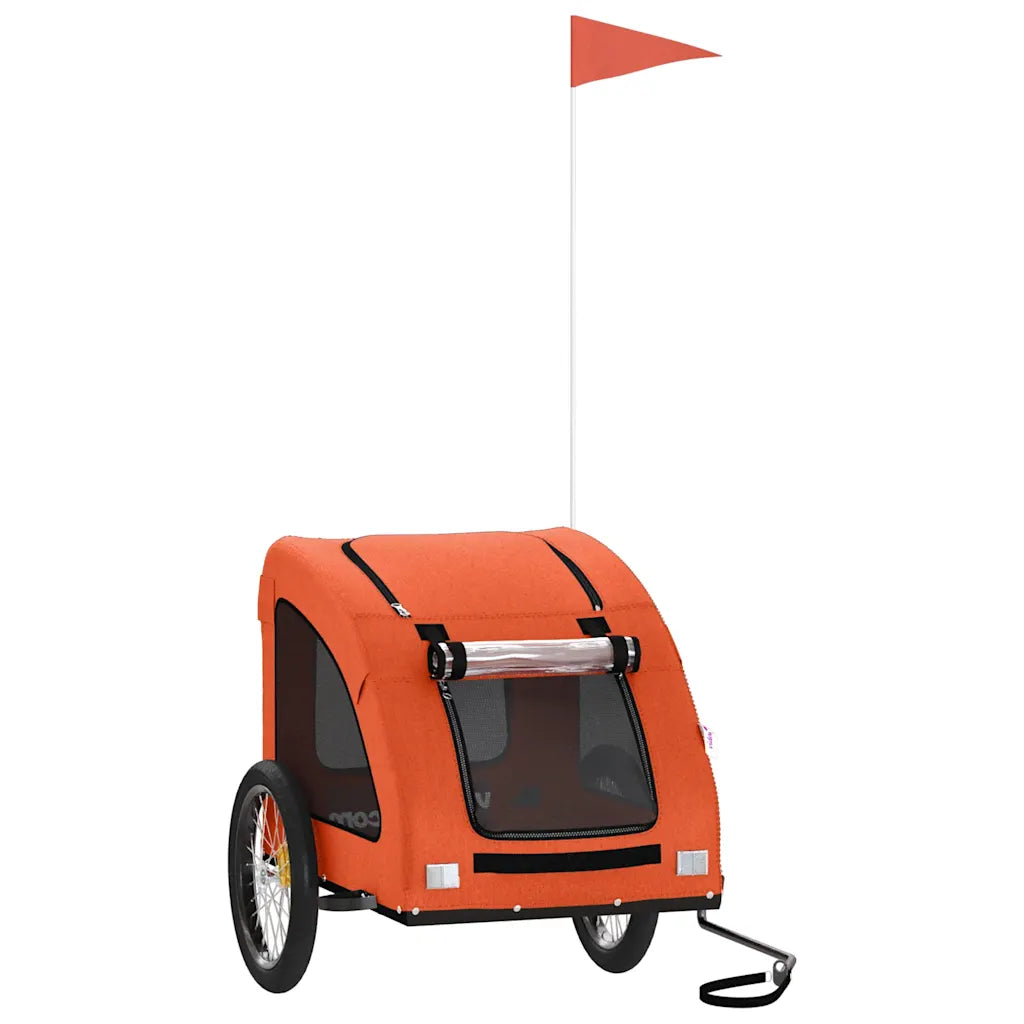 Rimorchio per bici per animali 137x68x72 cm Oxford e ferro