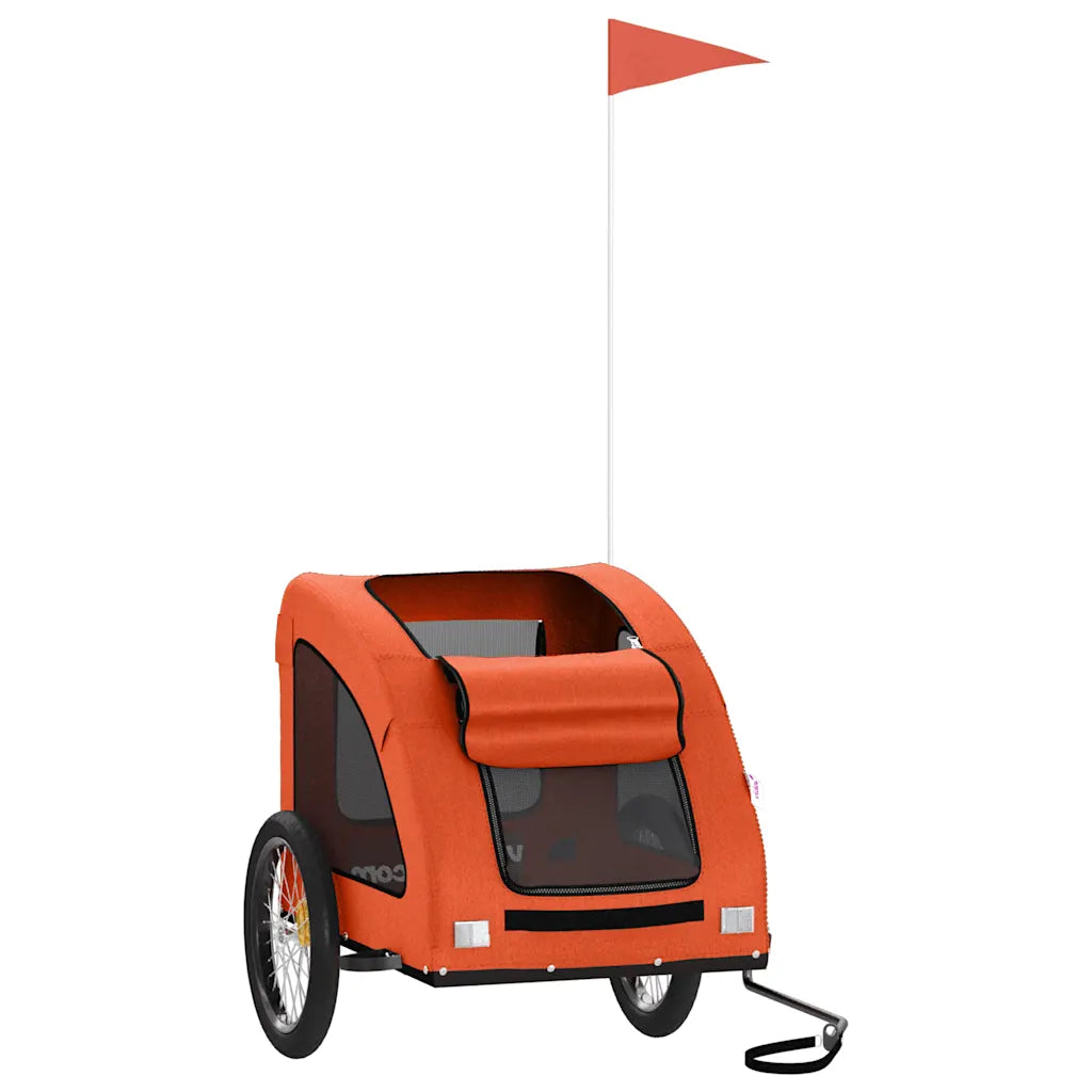 Rimorchio per bici per animali 137x68x72 cm Oxford e ferro