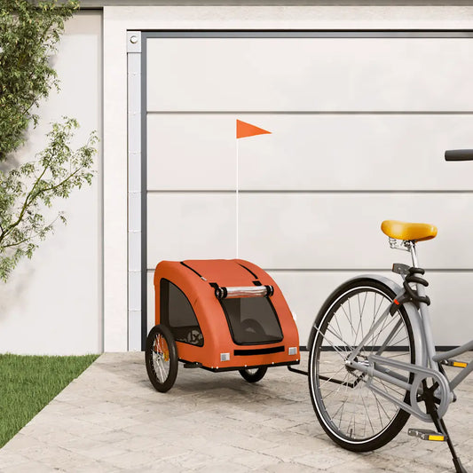 Rimorchio per bici per animali 137x68x72 cm Oxford e ferro