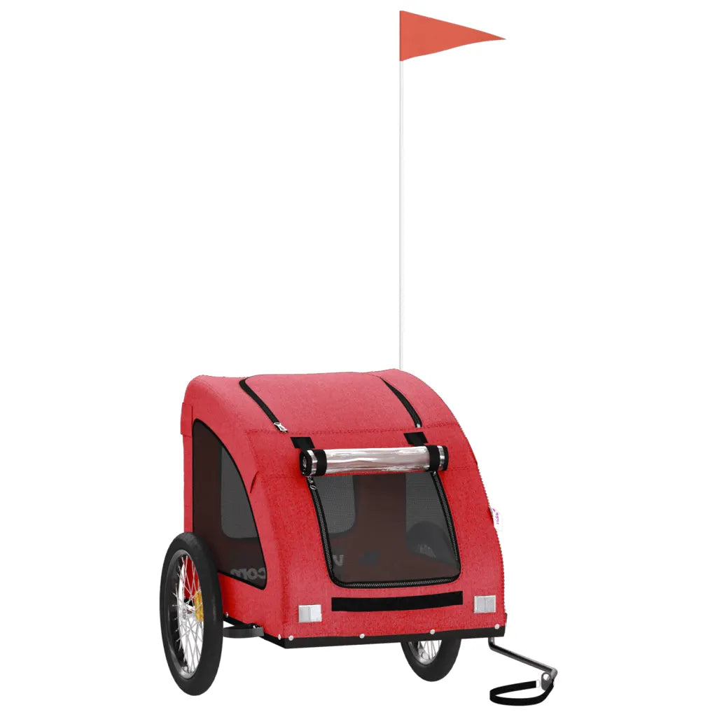 Rimorchio per bici per animali 137x68x72 cm Oxford e ferro