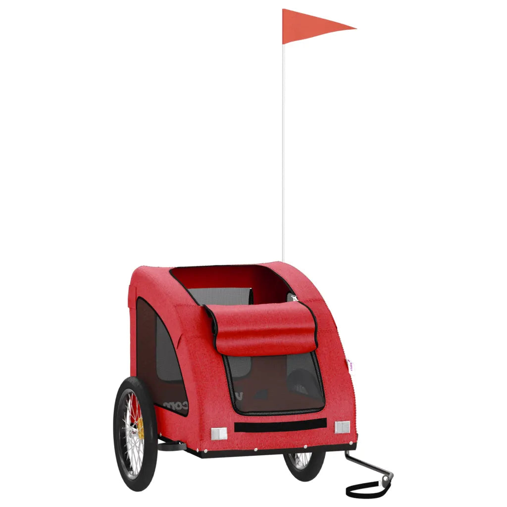 Rimorchio per bici per animali 137x68x72 cm Oxford e ferro