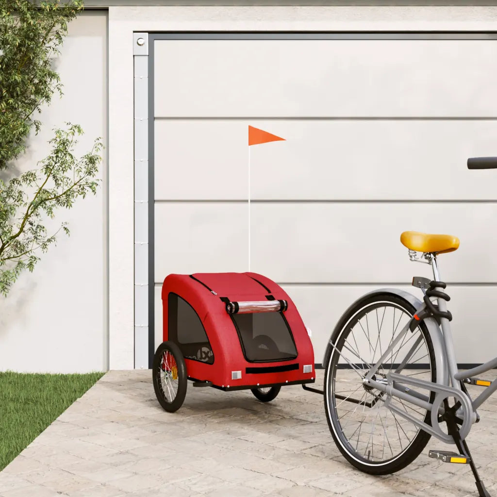 Rimorchio per bici per animali 137x68x72 cm Oxford e ferro