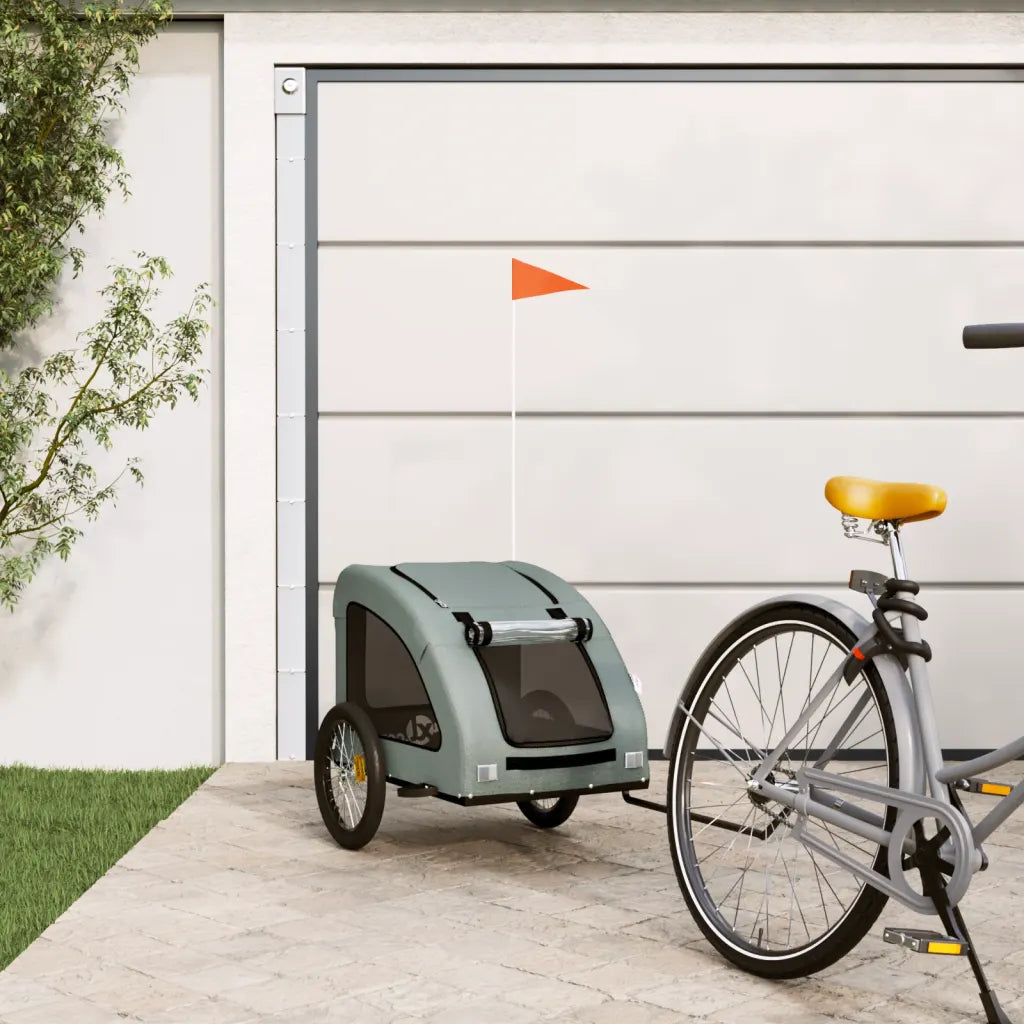 Rimorchio per bici per animali 137x68x72 cm Oxford e ferro