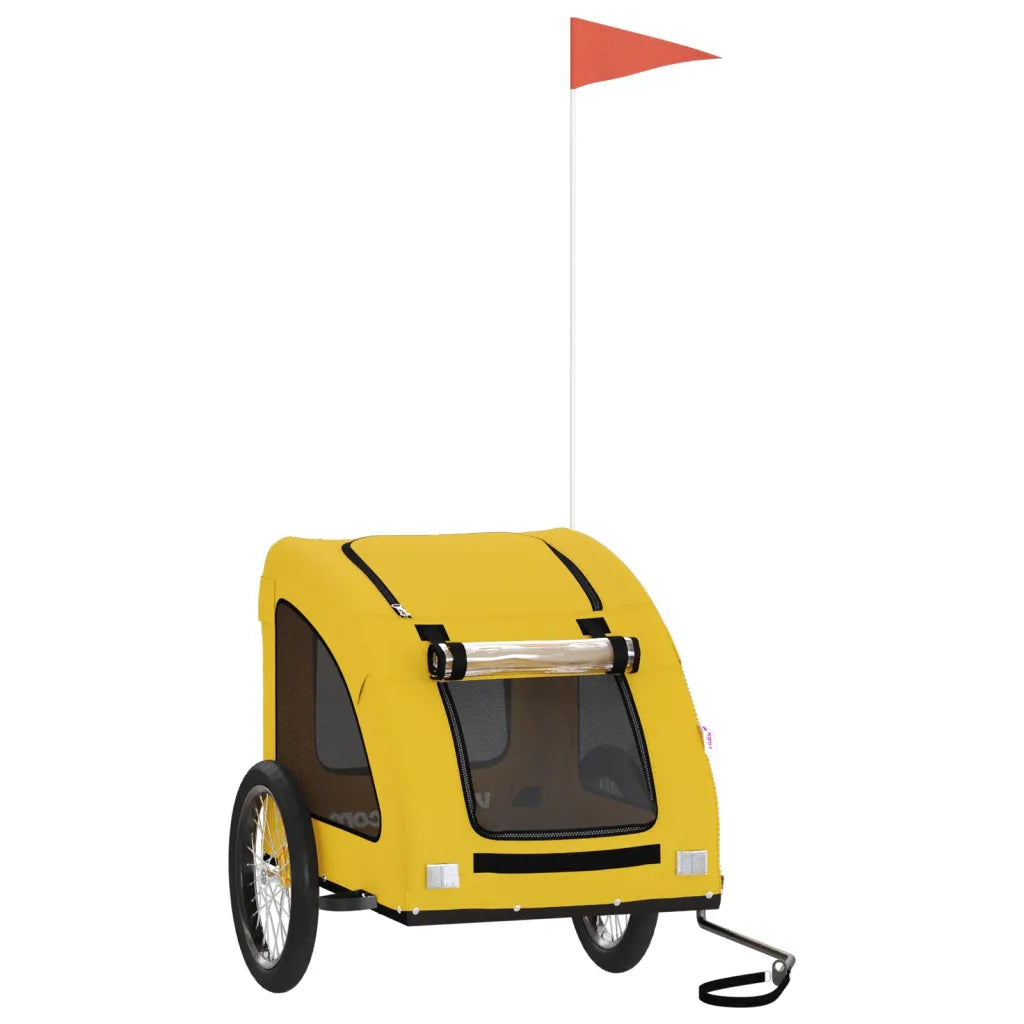 Rimorchio per bici per animali 137x68x72 cm Oxford e ferro