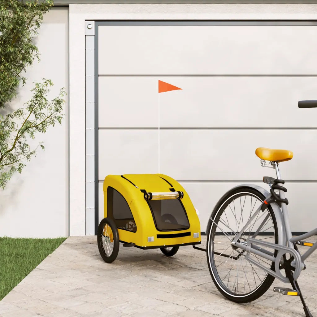 Rimorchio per bici per animali 137x68x72 cm Oxford e ferro