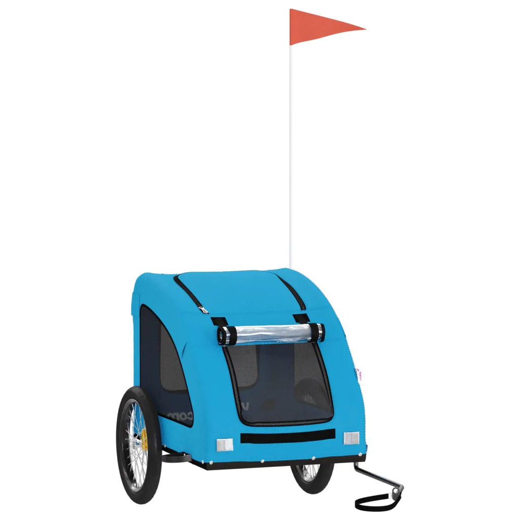 Rimorchio per bici per animali 137x68x72 cm Oxford e ferro