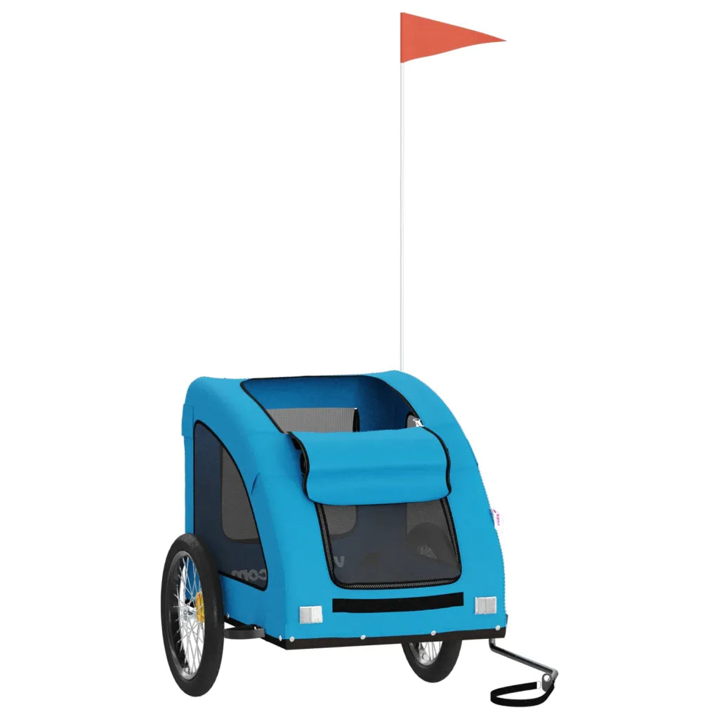 Rimorchio per bici per animali 137x68x72 cm Oxford e ferro