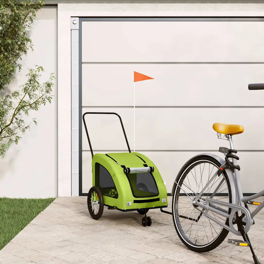 Rimorchio per bici per animali 124,5x63,5x66 cm in Oxford e ferro