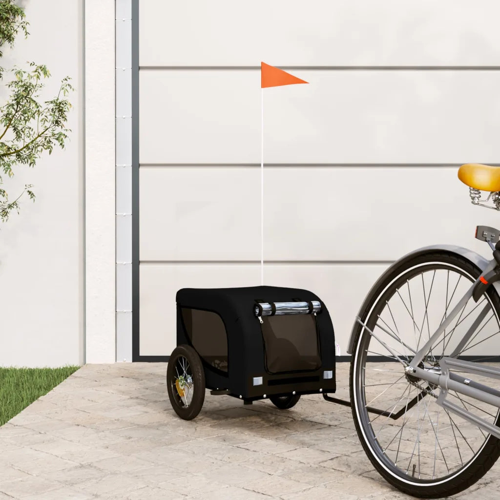 Rimorchio per bici per animali 124x53x53 cm con telaio in ferro