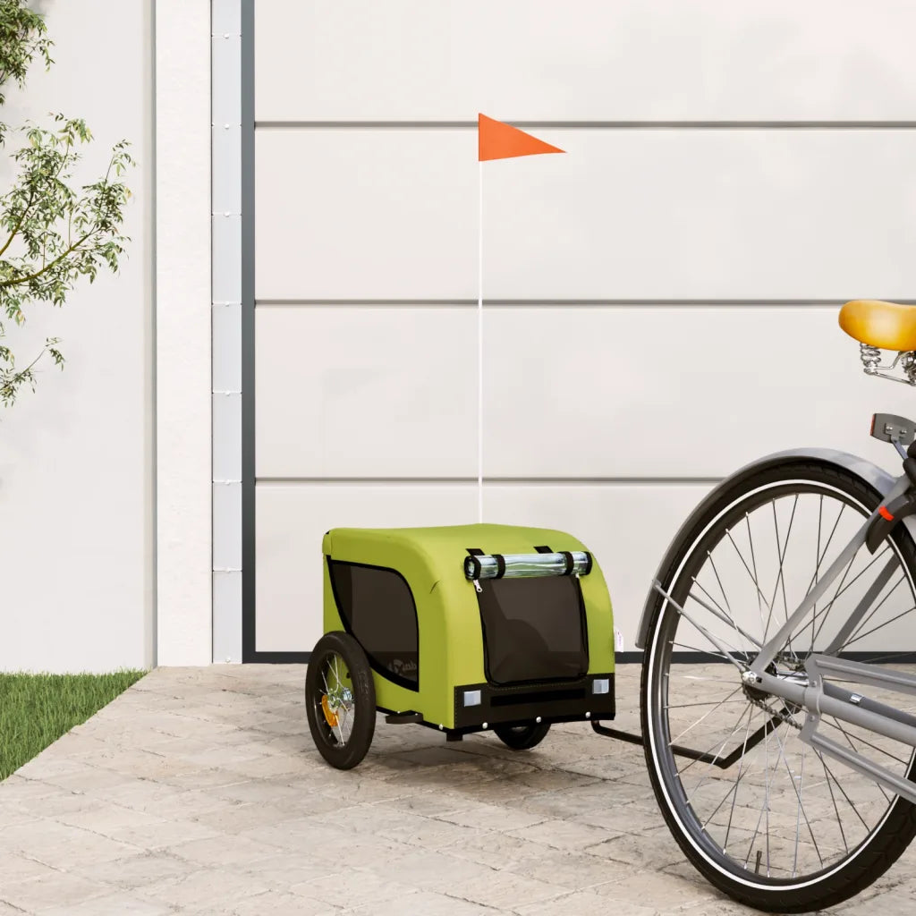 Rimorchio per bici per animali 124x53x53 cm con telaio in ferro