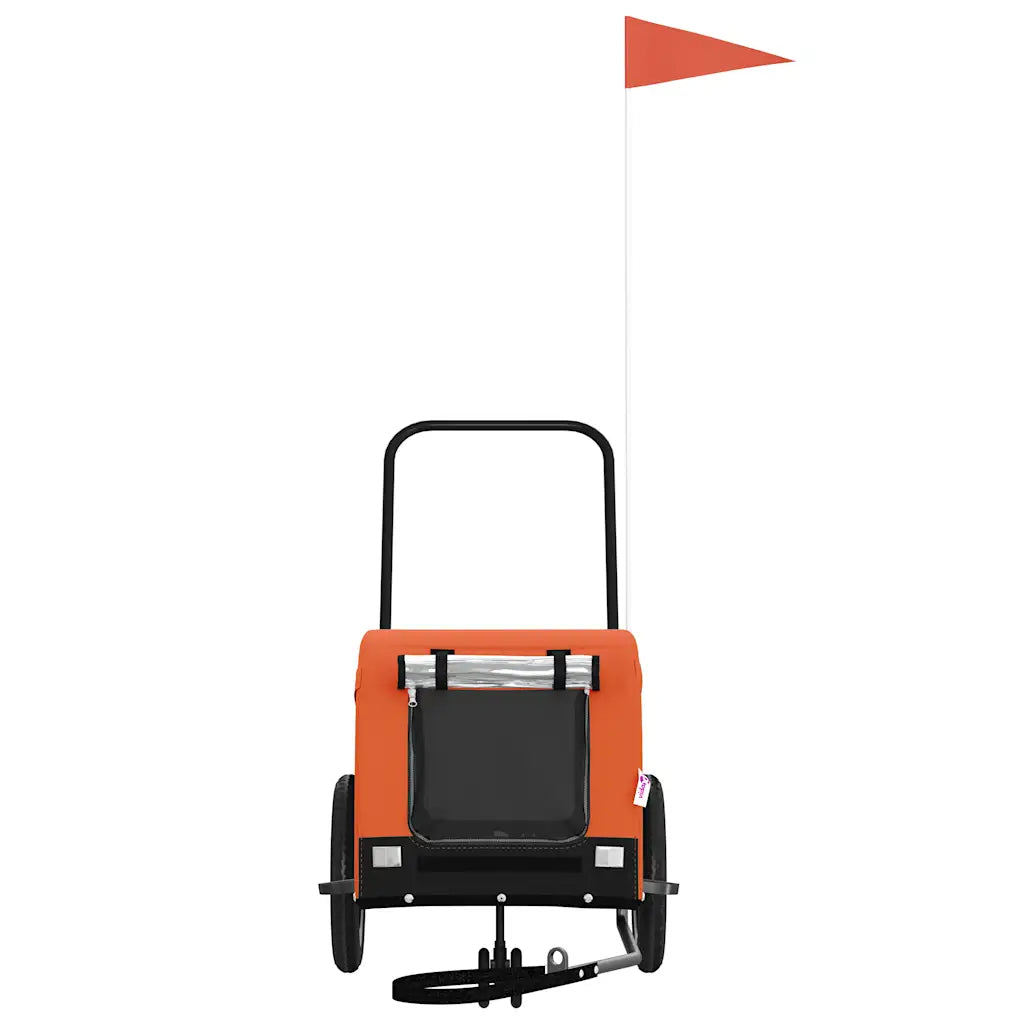 Rimorchio per bici animali 124x53x53 cm Oxford ferro