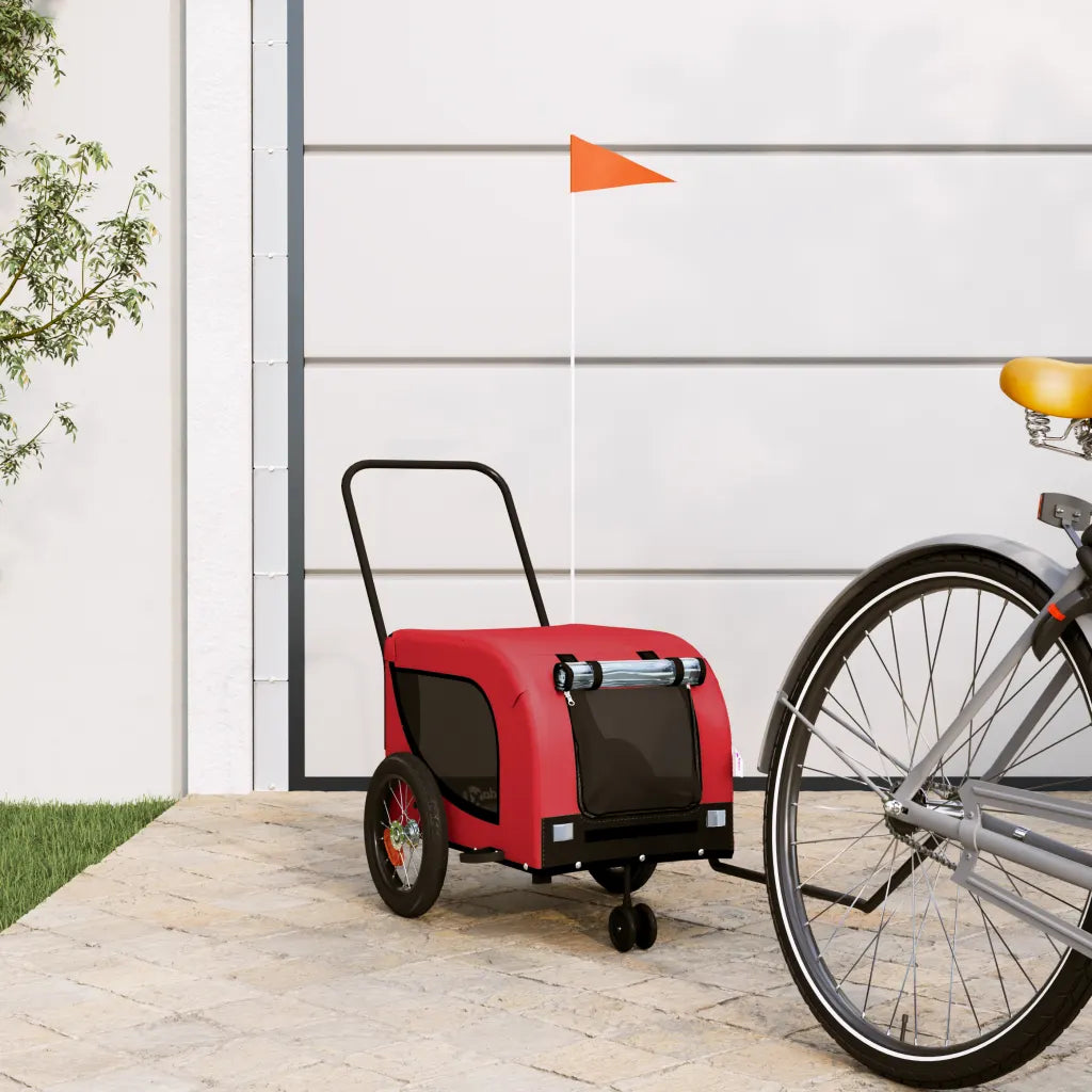 Rimorchio per bicicletta per animali domestici 124x53x53 cm
