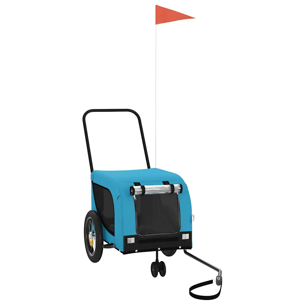 Rimorchio per bici animali 124x53x53 cm Oxford ferro