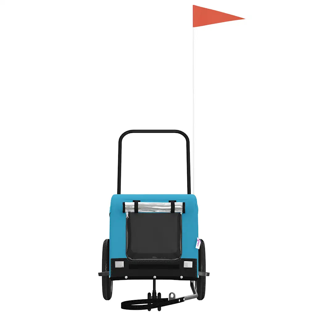 Rimorchio per bici animali 124x53x53 cm Oxford ferro