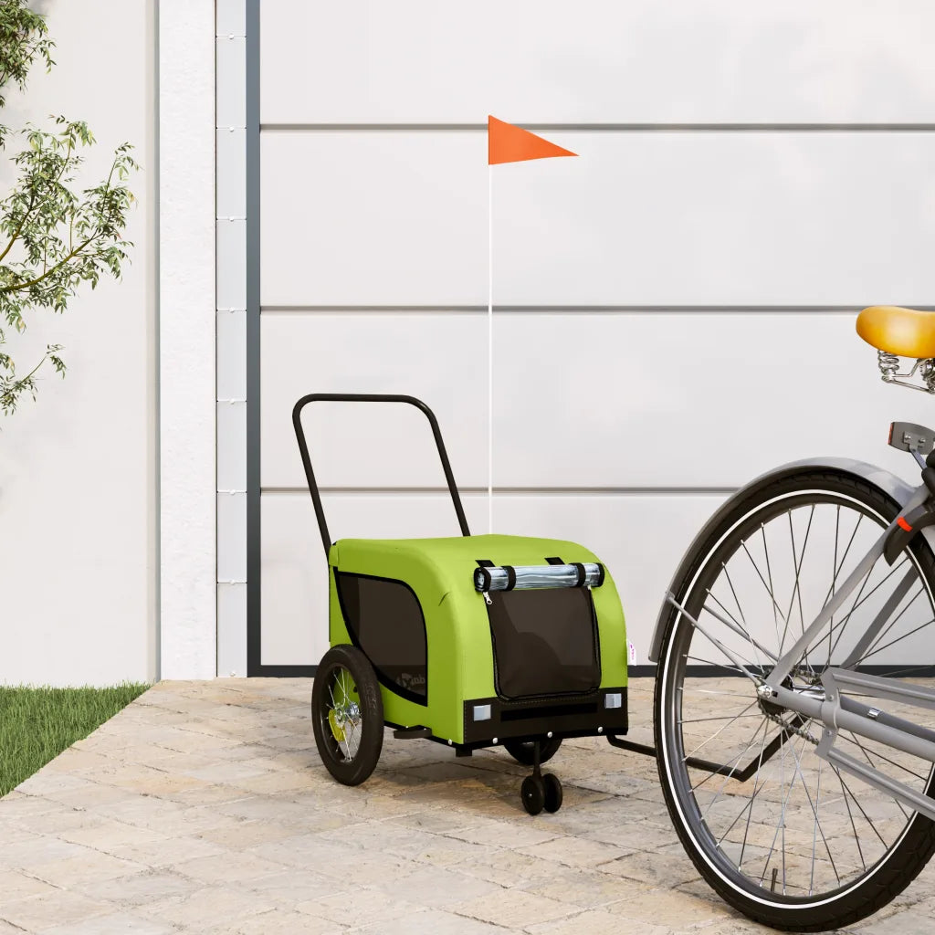Rimorchio per bici animali 124x53x53 cm Oxford ferro