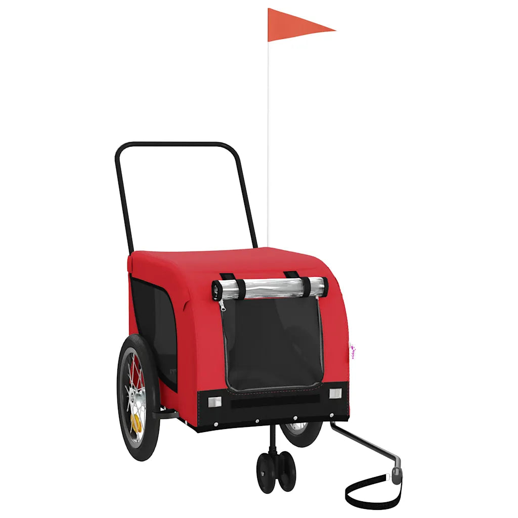 Rimorchio per bici per animali 125x63x66 cm tessuto Oxford e ferro