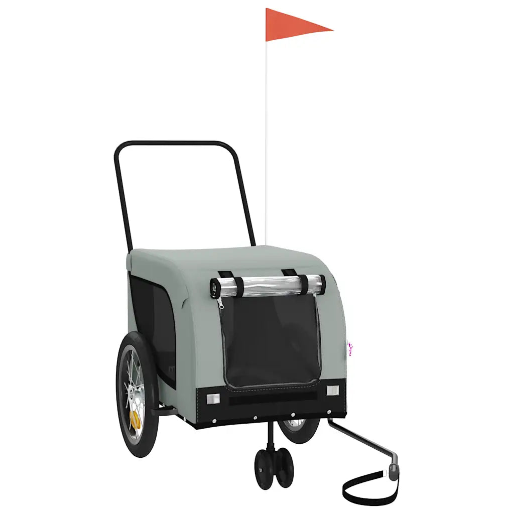 Rimorchio per bici per animali 125x63x66 cm tessuto Oxford e ferro