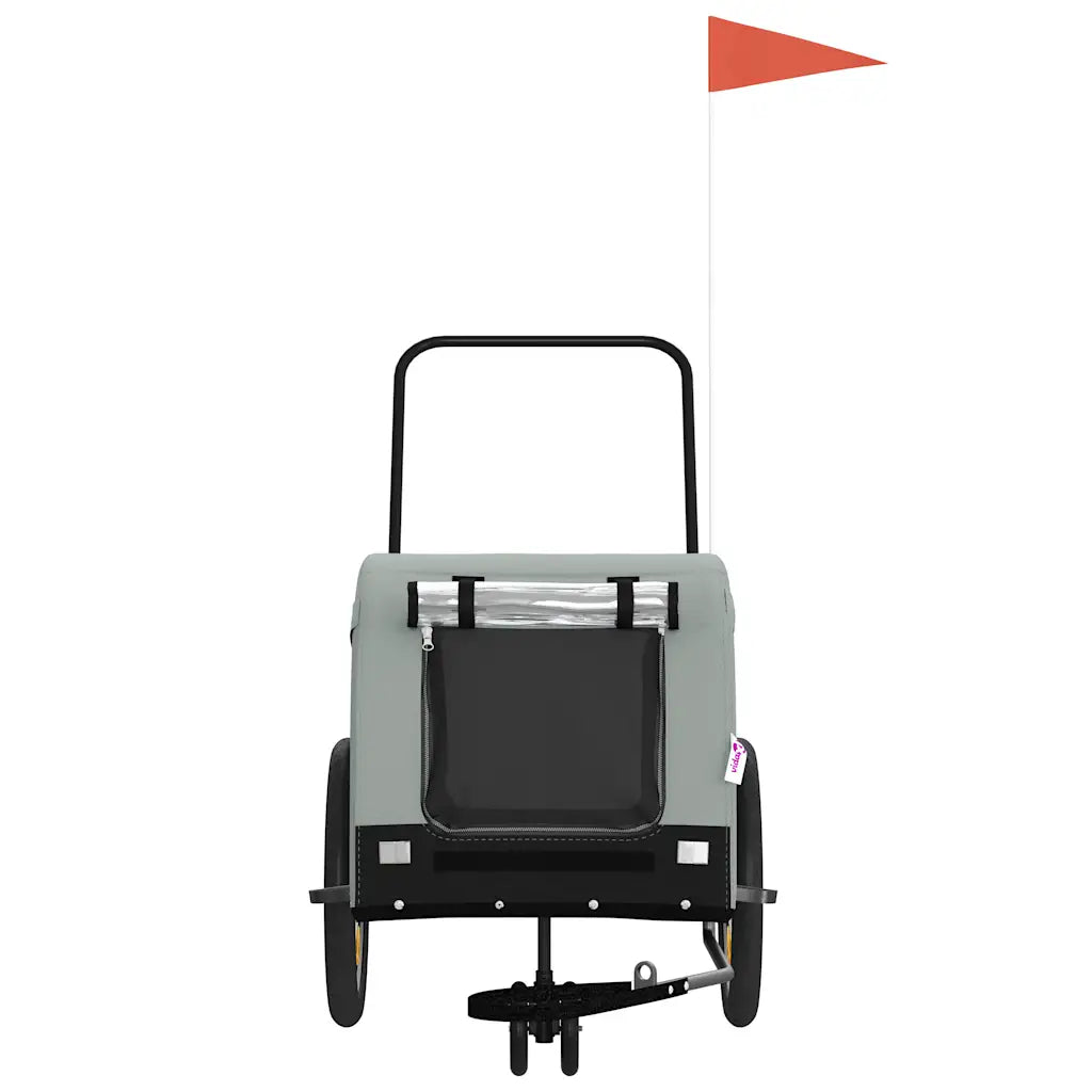 Rimorchio per bici per animali 125x63x66 cm tessuto Oxford e ferro
